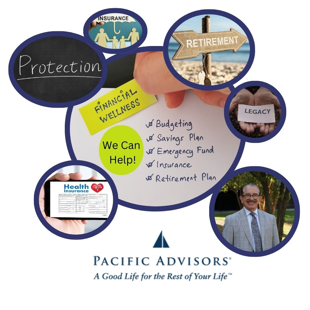 Pacific Advisors Logo with photos including Jeffrey Schwartz