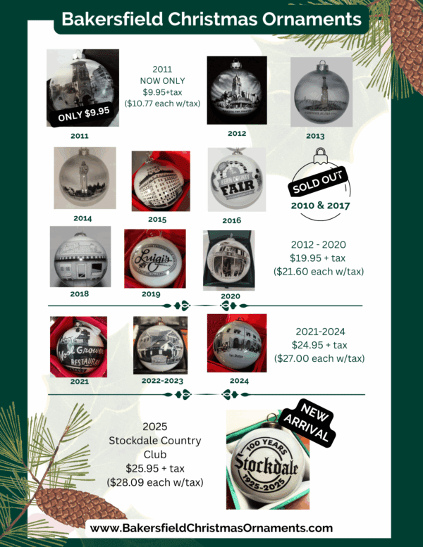 Bakersfield Christmas Ornaments