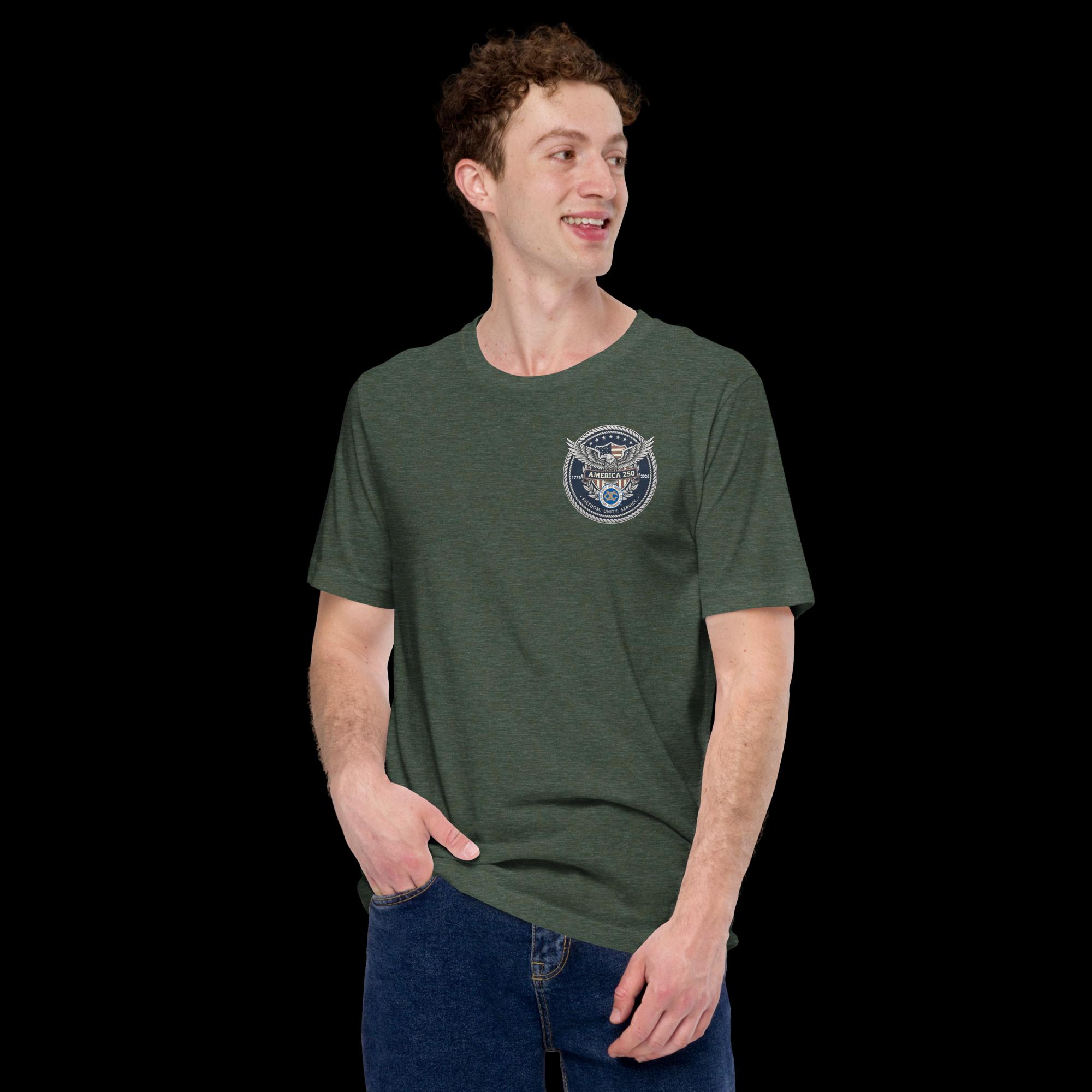 Unisex T-shirt with 100% Combed and Ring-spun Cotton - Image 3