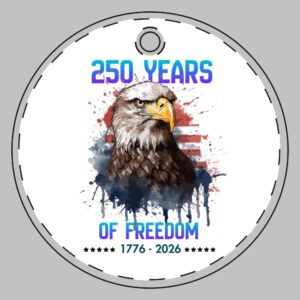 Patriotic Ceramic Christmas Ornaments - Celebrate 250 Years of Freedom