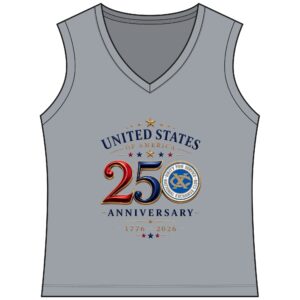 250th Anniversary USA Women V-Neck Tank Top — United States 1776–2026 Celebration - Las Vegas