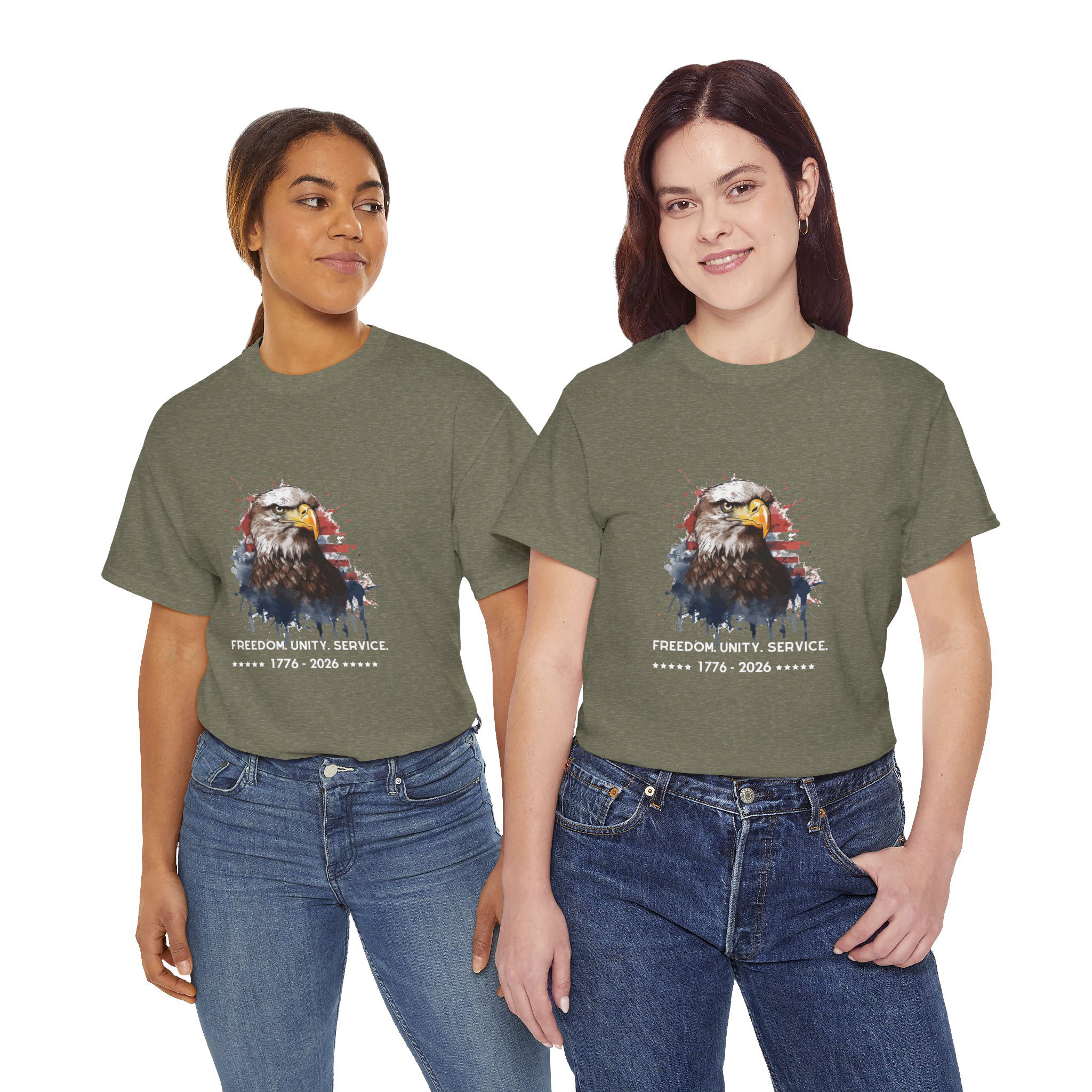 The Freedom. Unity. Service. 250 Bald Eagle Tee - Image 11