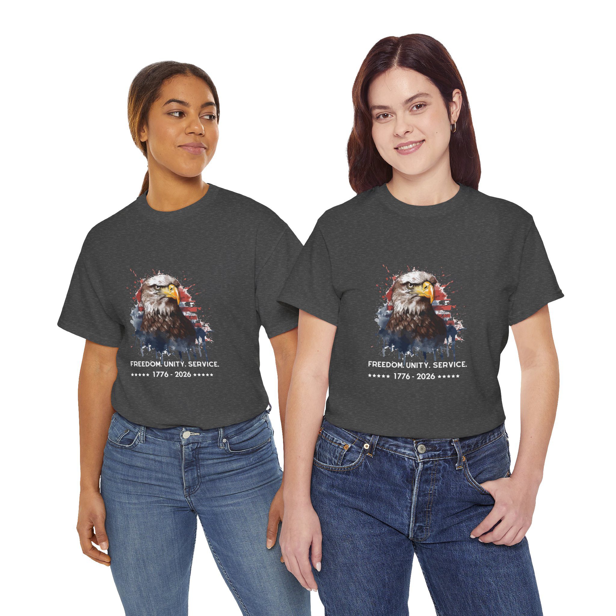 The Freedom. Unity. Service. 250 Bald Eagle Tee - Image 2
