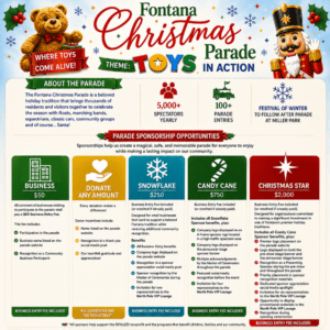 🎅🏻 Be a Sponsor for the Fontana Christmas Parade 🎄